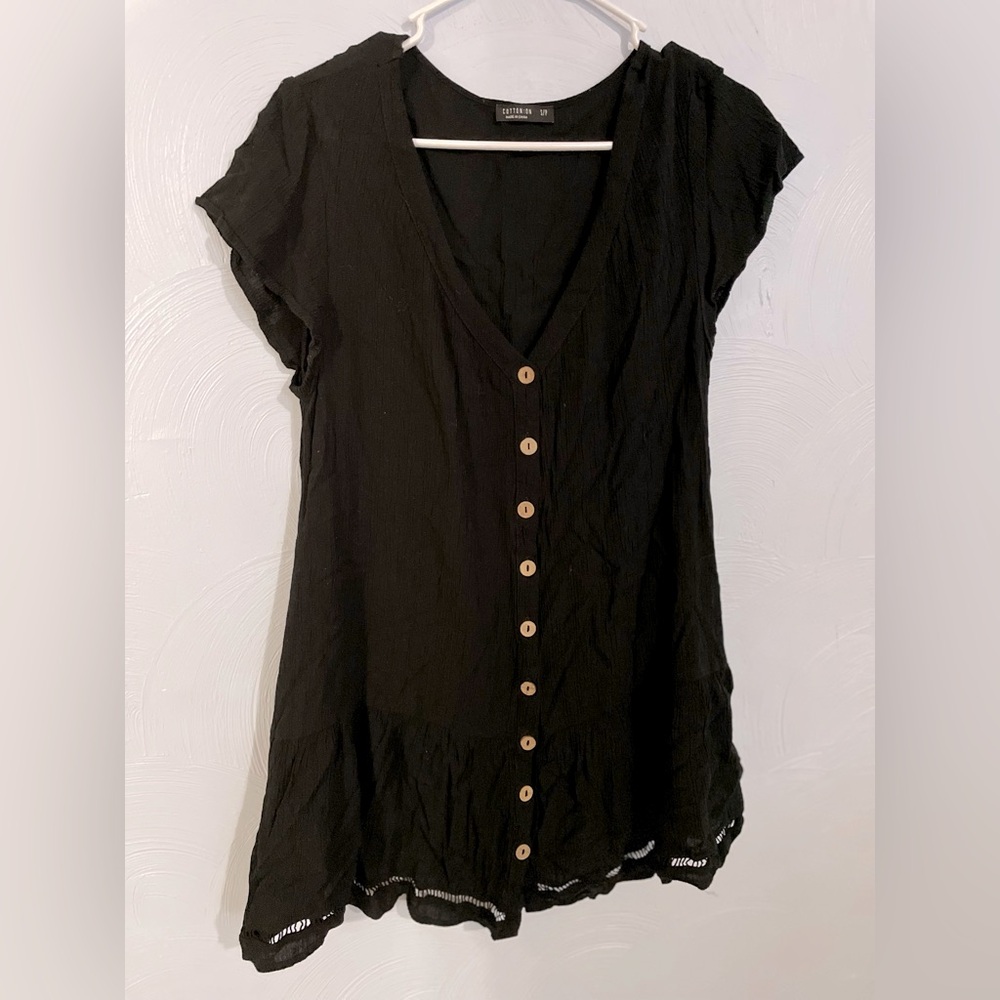 Cotton On Black Button-Down Dress